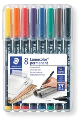 Zdjęcie produktu dla Staedtler 313 WP8, Czarny, Niebieski, Brązowy, Zielony, Pomarańczowy, Czerwony, Fioletowy, Żółty, Czarny, Polipropylen (PP), 0,4 mm, 1 szt.