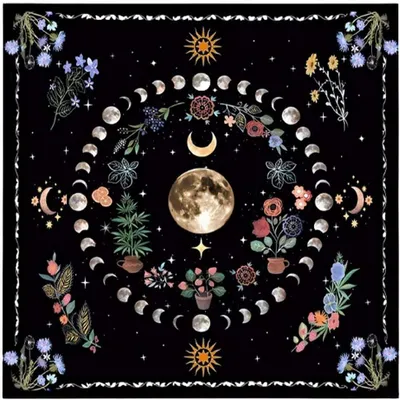 Productafbeelding van Divinatory tapijt - Tafelkleed voor altaar het uitoefenen - 75 x 75 cm