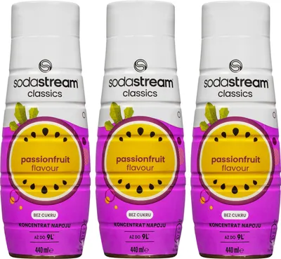 Zdjęcie produktu dla 3x Syrop do SodaStream Passionfruit Zero 440ml
