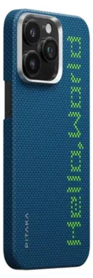 Produktbild von Schutzhülle, Pitaka MagEZ Tactile Woven iPhone 16 Pro, Blau