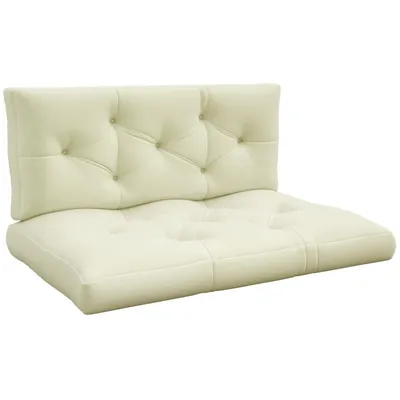 Produktbild von Sitzkissen – Weiche Kissen – Sofakissen – Gartenkissen – Outdoor-Sofakissen – Gartenmöbelkissen – 120 x 80 x 12 cm – Beige