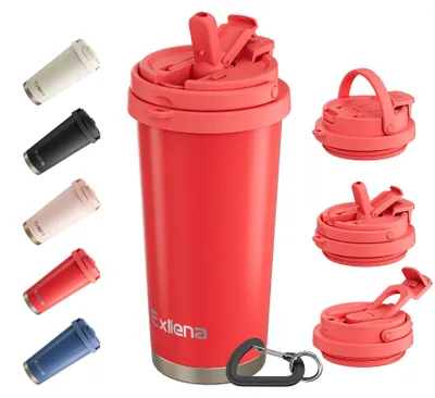 Immagine prodotto di Tazza da viaggio termica da 500 ml con coperchio 3-in-1