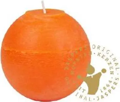 Produktbild von Rustic-Kugelkerzen orange 80 mm, 12 Stück