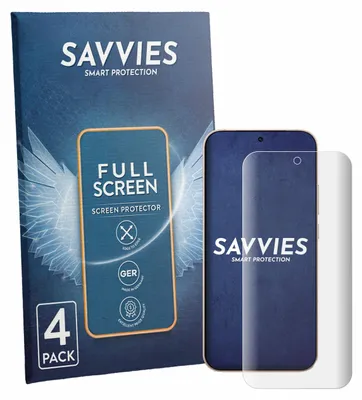 Produktbild von 4x Savvies Fullscreen Schutzfolie für Oppo Reno 15 Pro Displayschutz Folie Fullcover Klar Transparent