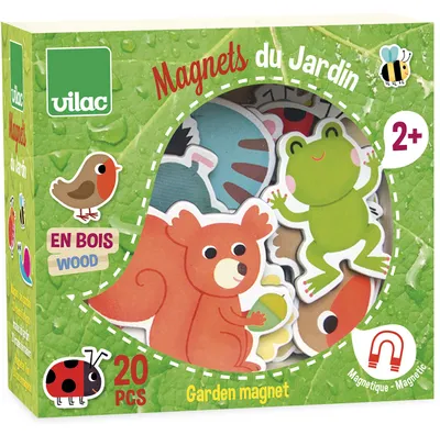 Produktbild von Vilac Holzspielzeug Magneten Garten Set - 20 Stück magnetisches Spielzeug