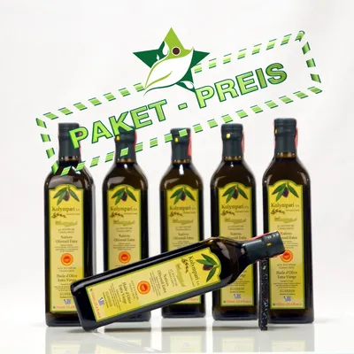 Produktbild von 6x KOLYMPARI PDO 04024 Natives Olivenöl Extra 4,5 Liter (AKTION  6 Flaschen a 750 ml Kolymvari)