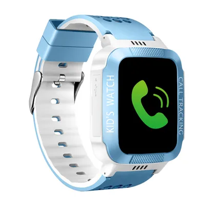 Image de Montre intelligente pour enfants avec GPS Tracker IP67 Montre intelligente étanche pour enfants, montre-téléphone pour jeunes enfants avec réveil Affichage allemand (blanc et bleu)