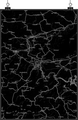 Produktbild von Mr. & Mrs. Panda Bild Saalfeld DIN A5 - Geschenk, drucke, Wandbild, Plakat, kunstdruck poster, Stadt Dorf Karte Landkarte Map Stadtplan, wanddeko