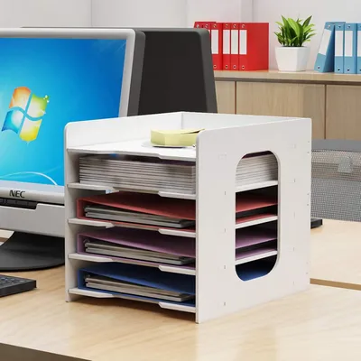 Produktbild von Dokumentenhalter A4, 5 Fächer, PVC, für Büro