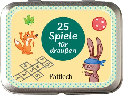Produktbild von Pattloch 25 originelle Kartenspiele für draußen ab 5 Jahren, 8,4 x 6,5 cm