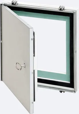 Produktbild von Revisionsklappe AluSpeed® Safe F/EI90 mit Gipskartoneinlage GKF 2 x 20 mm und Abschliessvorrichtung 300 mm x 300 mm