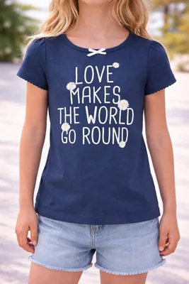 Produktbild von 70460 Blue Seven T-Shirt für Mädchen – Dunkelblau, Größe 122