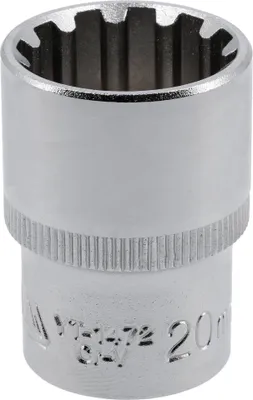 Obrázek produktu pro Spline nástrčný klíč 1/2" 20 mm, délka 38 mm