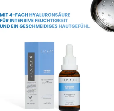 Produktbild von Licape® Hyaluronsäure Serum | 30 ml | 2 % Hyaluronsäure & Vitamin B5 |  Vegan