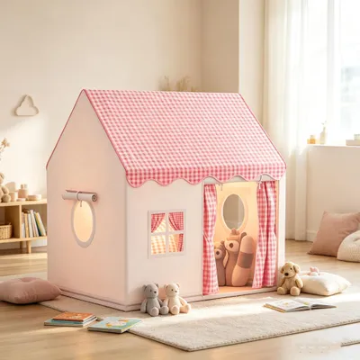 Produktbild von Kinder Spielzelt,Spielhaus Kinder Indoor,Kinderspielhaus und Kinder Bettzelt,Prinzessin Kinderspielhaus,Großes Zelt für Indoor &Outdoor 120x105x128cm