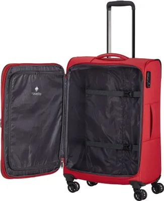 Obrázek produktu pro Travelite Textilní cestovní kufr Chios Red EXP M 60/66 l