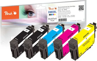Obrázek produktu pro Peach PI200-862, Vysoká (XL) výtěžnost, Černá, Azurová, Purpurová, Žlutá, 11 ml, 6 ml, 5 kusů, 775 str.
