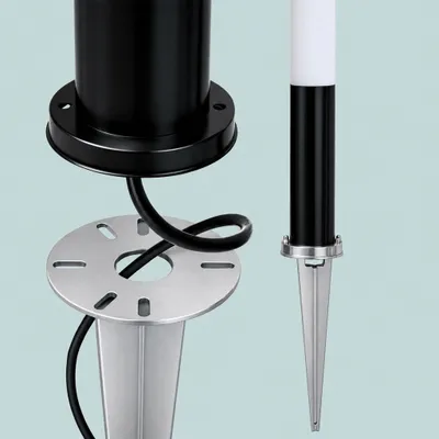 Produktbild von Bodenanker für Gartenleuchten, 4er-Set, Silber