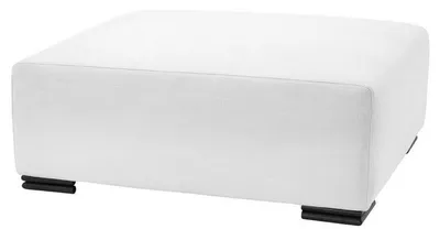Immagine prodotto di Casa Padrino sgabello bianco / nero 108 x 90 x h. 43 cm - Sgabello - Poggiapiedi - Mobili da salotto