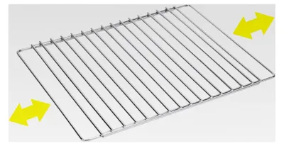 Produktbild von Backofenrost aus verchromtem Stahl, 42-60 x 34 cm
