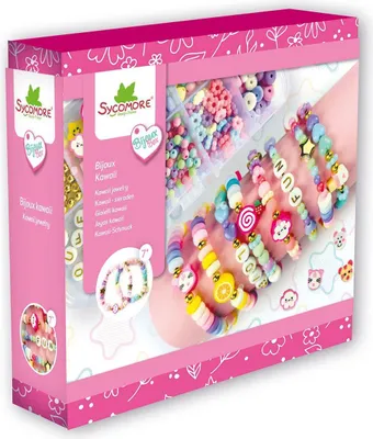 Produktbild von Schmuck Bastelset, SYCOMORE, Polymer Clay, Kawaii, Ab 7 Jahren, 9 Armbänder