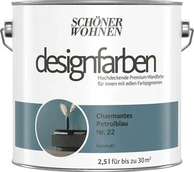 Produktbild von Schöner Wohnen Designfarben 2,5 Ltr. Charmantes Petrolblau Nr. 22