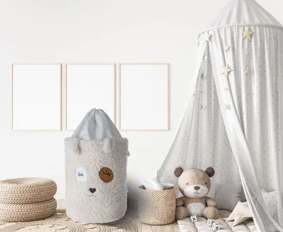 Produktbild von Spielzeugkorb Aufbewahrungskorb - 35x45cm Faltbar - Kinder Baby Spielzeug Wäschekorb Spielzeugkiste für Kinderzimmer