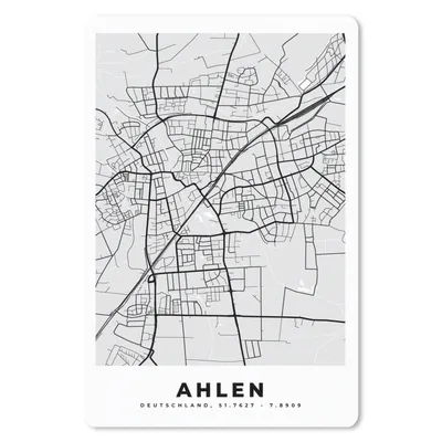 Produktbild von MuchoWow® Mauspad Mousepad Karte - Deutschland - Ahlen - Stadtplan 40x60 cm - Mousepads - Maus Mat - Pad - Mausunterlage - Schreibtisch Accesoire