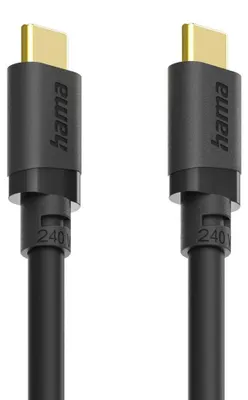 Produktbild von Hama 00202009 USB-C-Kabel 1,5 m 5 Gbit/s 240 W schwarz