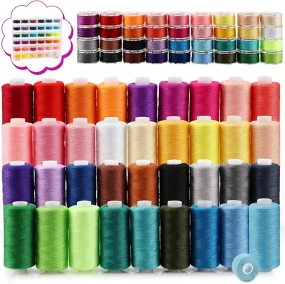 Produktbild von Nähset, 36 Farben, 400 Yards, 36 Spulen, 100% Polyester für Kleidung