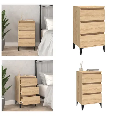 Produktbild von vidaXL Nachttisch Sonoma Eiche 40x35x70 cm Holzwerkstoff - Nachttisch - Nachttische - Schrank - Nachtschrank