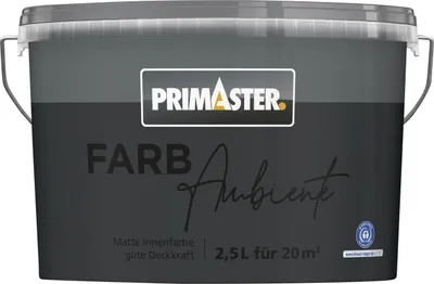 Produktbild von Primaster Farbambiente Wandfarbe matt anthrazit 2,5L