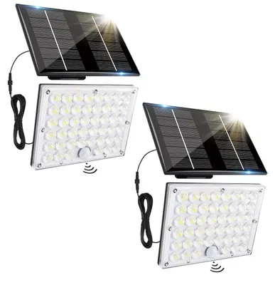 Solar-Außenleuchten 2er-Pack, 184 LEDs, Bewegungsmelder, IP65