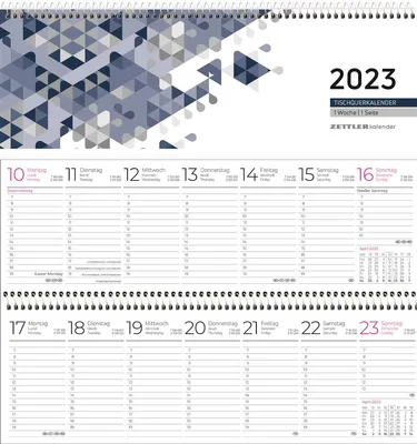 Immagine prodotto di Calendario da tavolo 146 - 1 settimana / 1 pagina, 30 x 10 cm, blu