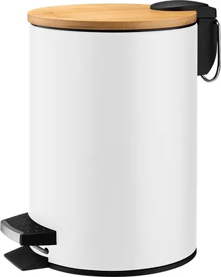 Image de Corbeille de salle de bain 3l blanc bambou Dastin