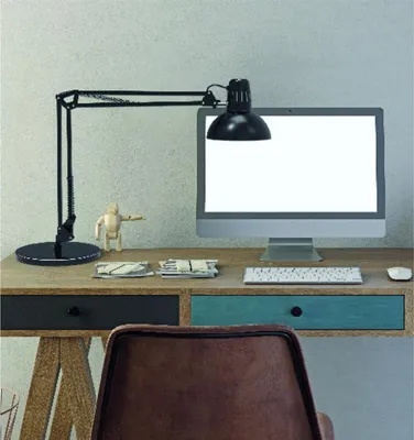 Image de MAUL Lampe de table MAULstudy E27 LED 3.000 K Pied noir