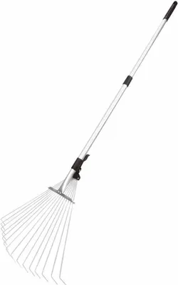 Produktbild von Siena Garden L56435 Teleskopowe grabie z aluminiowym trzonkiem 160 cm, Ø25/22 mm, srebrne/czarne