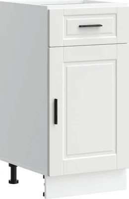 Image de vidaXL Armoire basse de cuisine Porto Blanc Matériau dérivé du bois