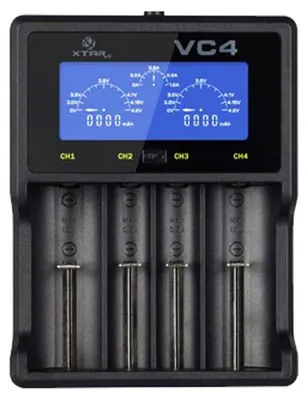 Produktbild von Li-Ion Schnellladegerät mit Einzelkanalsteuerung inkl. 4 Stück CR123A Li-Ion Akku 850mAh und 1x AccuCell AccuSafe