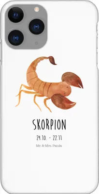 Produktbild von Mr. & Mrs. Panda Iphone 11 Pro Handyhülle Sternzeichen Skorpion Classic - Weiß - Geschenk, Premium Kunststoff, Handy Case, Geburtstag Oktober, November, Skorpione