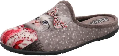 Produktbild von Relax Damen Hausschuh Katze grau