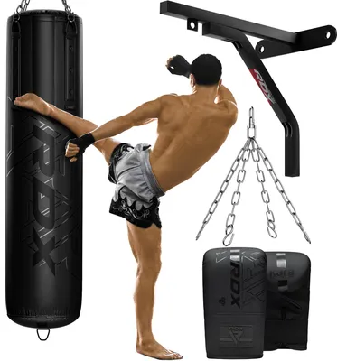 Produktbild von Boxsack RDX Boxsack Set Gefüllt 4/5FT Anti Swing Heavy Gym Training Handschuhe