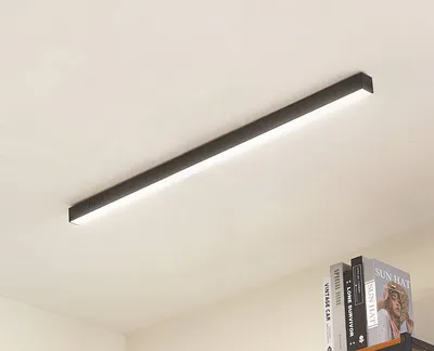 Produktbild von Lucande LED-Deckenleuchte Teniona, 101 cm, schwarz, Alu