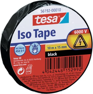 Produktbild von tesa Isolierband L10m,B15mm weiß 10 Stk