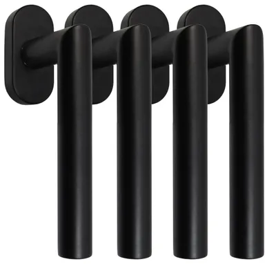 Produktbild von Fenstergriff Set 4 Stück FG - Anna Schwarz Rasterolive Oval Fensterbeschlag