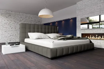 Produktbild von Designer Polsterbett Bett Betten Lederbett Doppelbett Ehebett Designerbett NEU JVmoebel