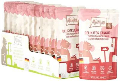 Image de MjAMjAM - Quetschieschie - 12x125g kangourou pur nourriture humide pour chats aliment complet
