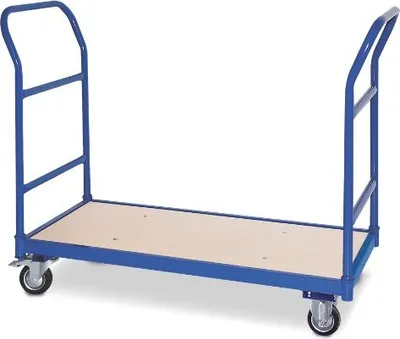 Produktbild von Schiebebügelwagen mit 2 Schiebebügeln, LxBxH 1140x500x890 mm, Tragkraft 250 kg, Gewicht 20 kg