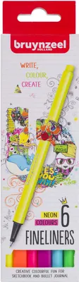 Obrázok produktu pre bruynzeel Fineliner "Neon" 6er Carton-Etui