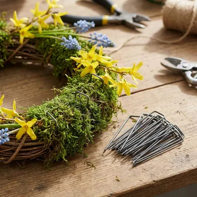 Produktbild von Römerhaften 10/35 Floristenbedarf Metallklammern Bastelzubehör für DIY Deko & Blumenarrangements 2,5kg Silber